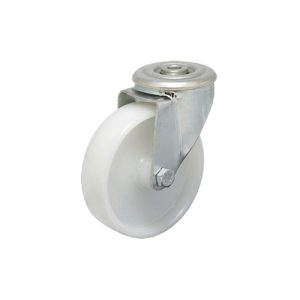 Mecanarte 120/NS-F1 – Rodízio giratório com suporte em aço e roda em poliamida 6 com cubo liso