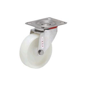 Mecanarte 118/NS-F4/1 – Rodízio giratório com suporte em aço inoxidável de roda em poliamida 6