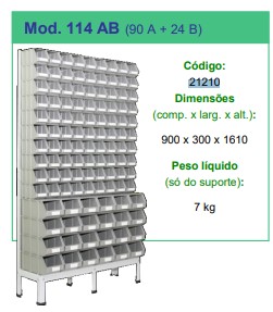 Suc – suportes simples – caixas stock – pés metal – 114ab – 21210