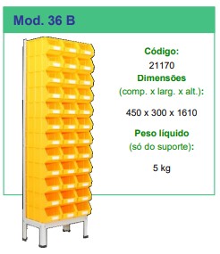 Suc – suportes simples – caixas stock – pés metal – 36b – 21170