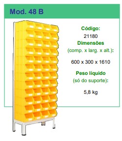 Suc – suportes simples – caixas stock – pés metal – 48b – 21180