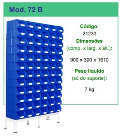 Suc – suportes simples – caixas stock – pés metal – 72b – 21230