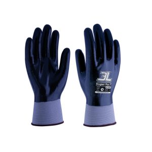 3l super flex f – luva em poliéster com revestimento de nitrilo – EN 388: 3121X – sn-349f