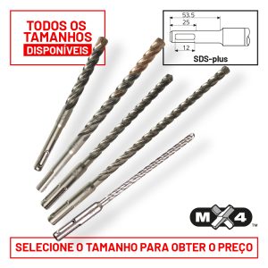 Milwaukee – brocas sds-plus 4 laminas – mx4